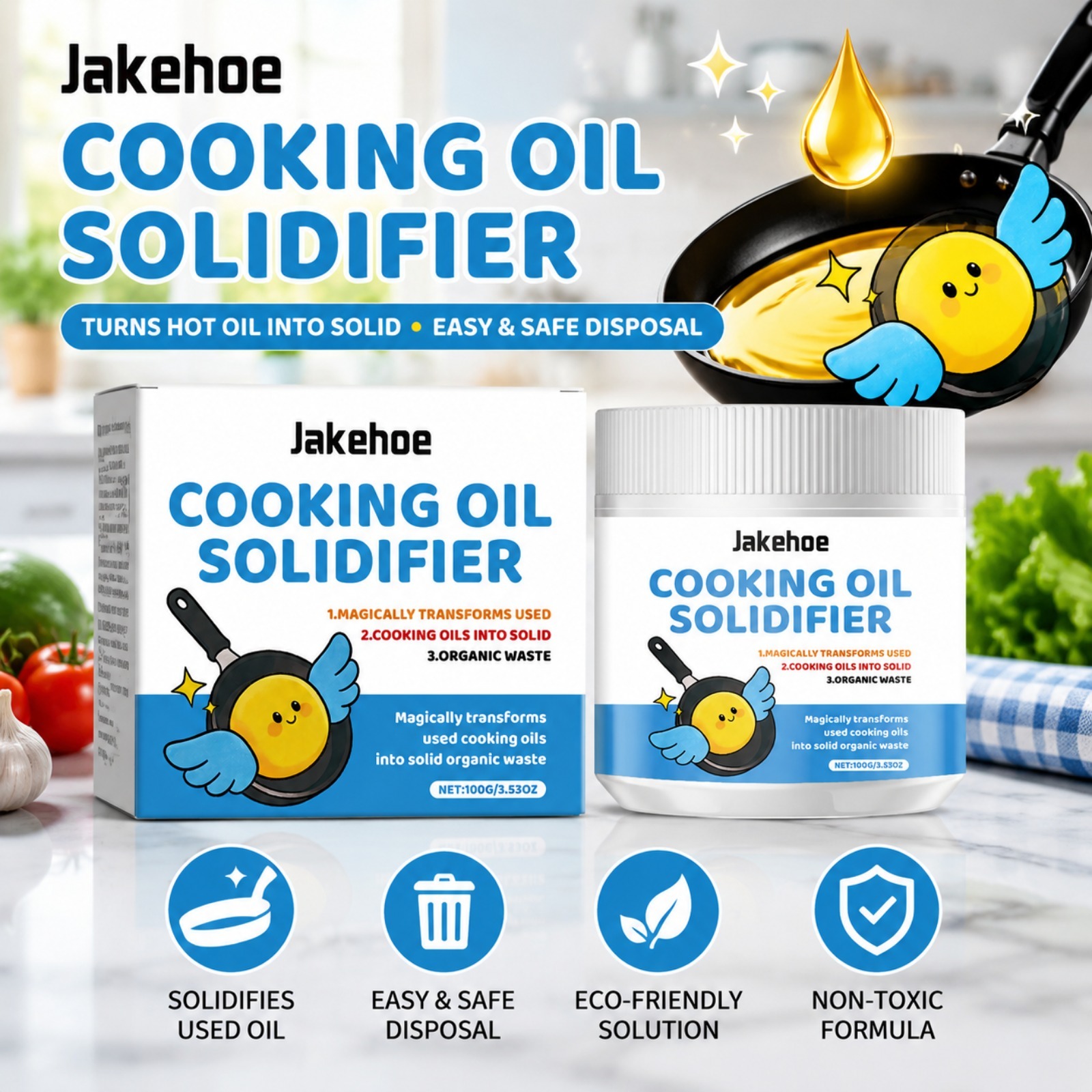Home Cooking Oil Disposal - 식용유 고체화제 분말은 막힌 배수구를 방지하고,
