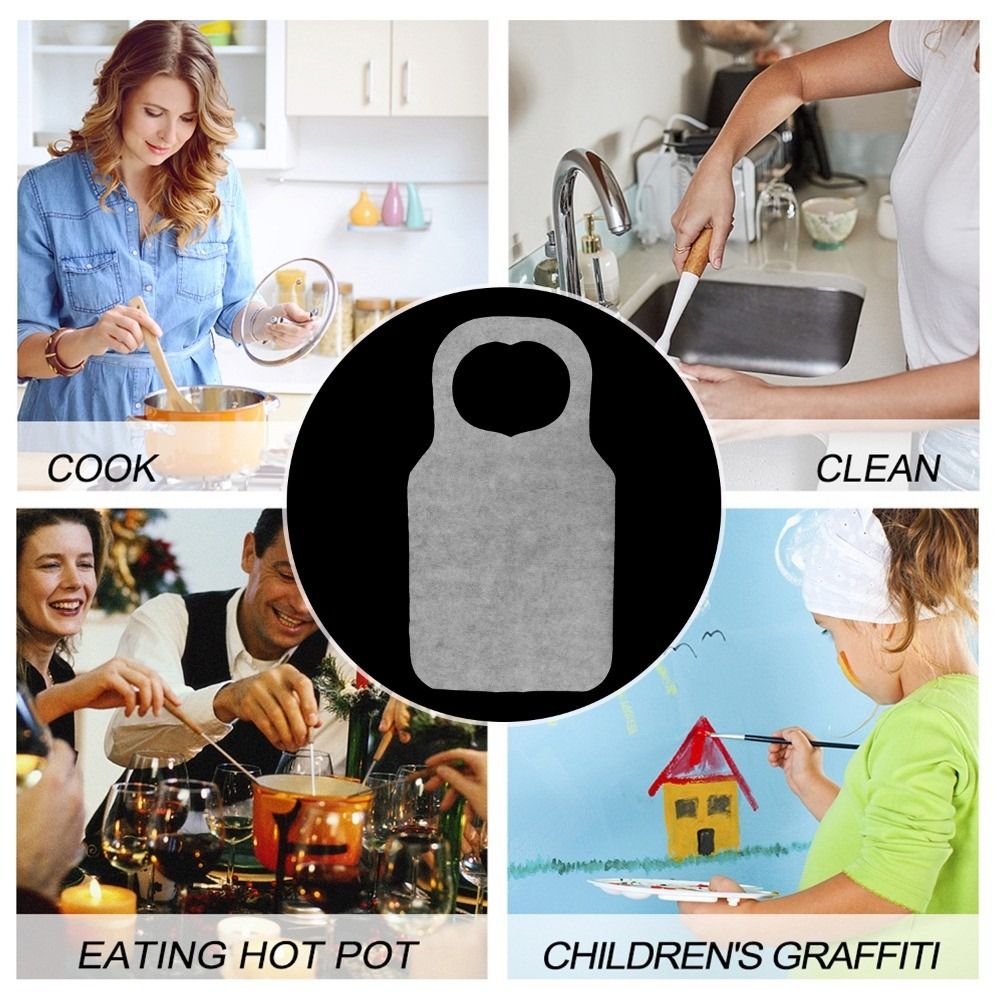 10개/봉투 휴대용 하트 프린트 일회용 앞치마 부직포  - Home Cooking Oil Disposal 리뷰 및 가격