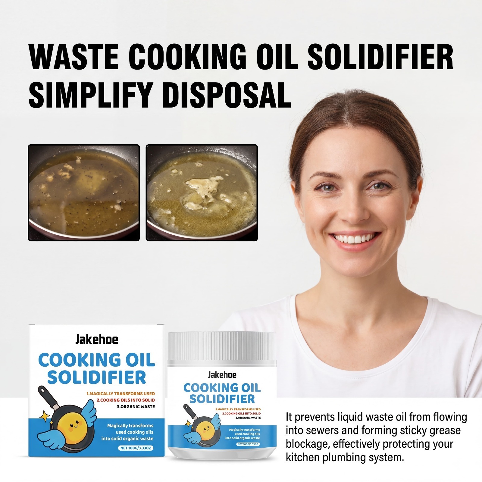 식용유 고체화제 분말은 막힌 배수구를 방지하고, 사용된 - Home Cooking Oil Disposal 리뷰 및 가격