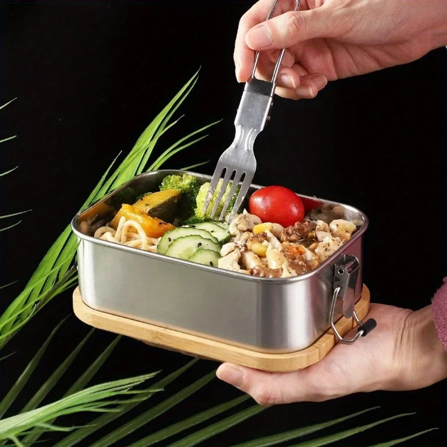 새로운 304 스테인리스 스틸 대나무 뚜껑 도시락, 일 - Home Cooking Food 리뷰 및 가격