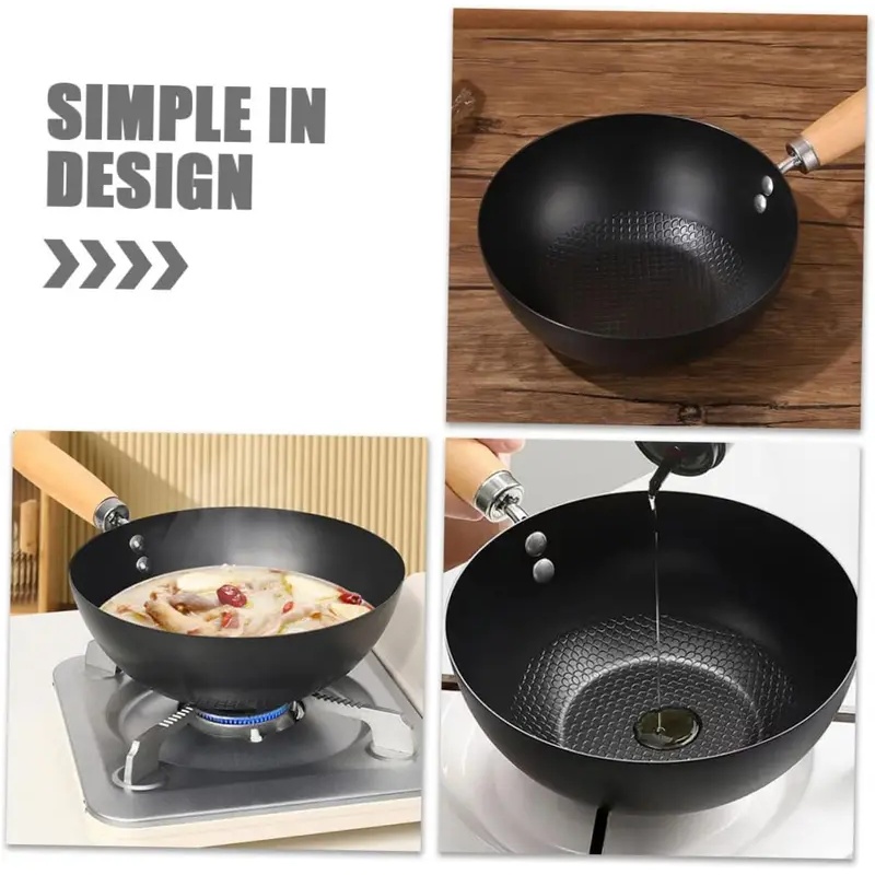 코팅되지 않은 평평한 바닥 웍 볶음 요리용 소형 철 웍 - Dosa Pan Iron 리뷰 및 가격