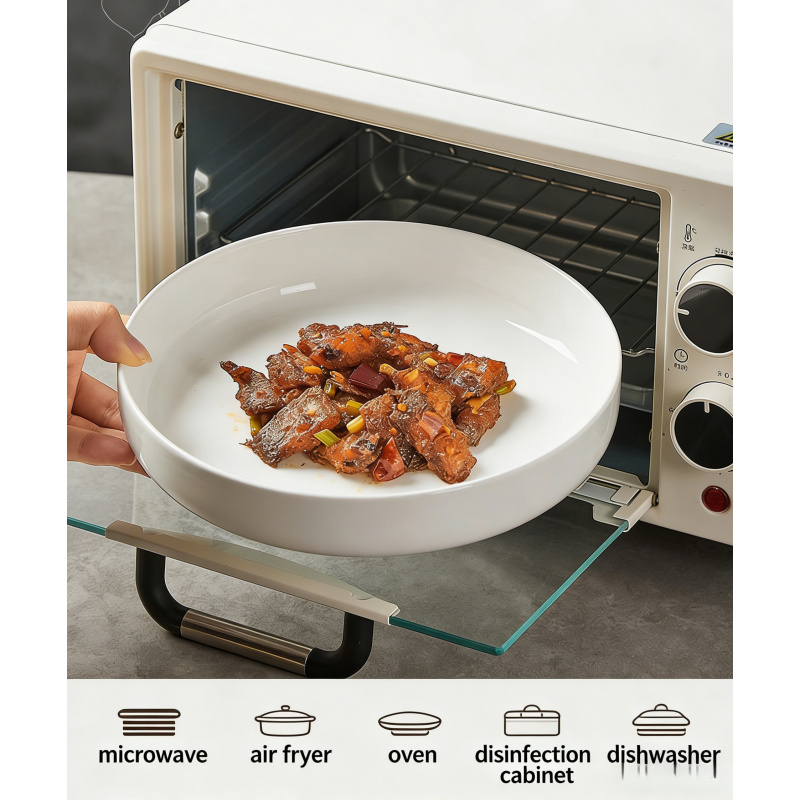 8인치 -1/4pc 화이트 세라믹 샐러드 볼 딥 플레이 - Home Cooking Recipes 리뷰 및 가격