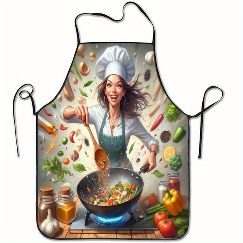 야채 요리용 프린트 앞치마, 내구성이 뛰어나고 세척이  - Home Cooking Chef 리뷰 및 가격