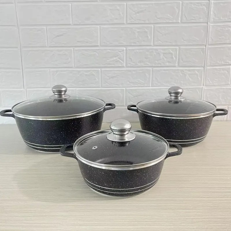JMZ 조리기구 세트 화강암 코팅 냄비 및 프라이팬 6 - Home Cooking Chef 리뷰 및 가격