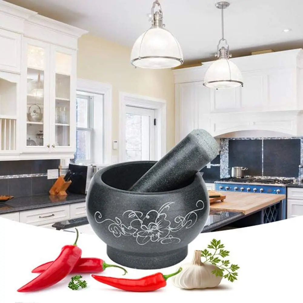 천연 화강암 절구통 및 페슬 세트, 향신료, 땅콩, 쌀 - Mortar Pestle Granite 리뷰 및 가격